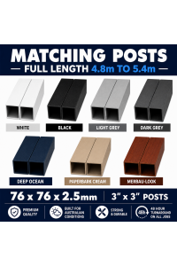 Aluminium Posts - Heavy Duty 76x76x2.5mm Fence Post Gate Post FULL LENGTH YOU CUT