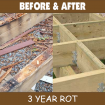 Joist Rubber Cover for Decks – Stop timber joist ROT  - 25m Rolls