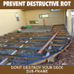 Joist Rubber Cover for Decks – Stop timber joist ROT  - 25m Rolls
